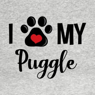 I Love My Puggle T-Shirt